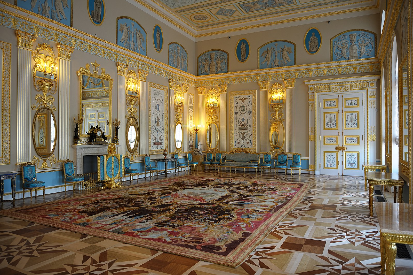 You could hold a formal reception with ease in this hall inside: