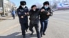 Kazakhstan. Police detain a man. Almaty, January 10, 2021